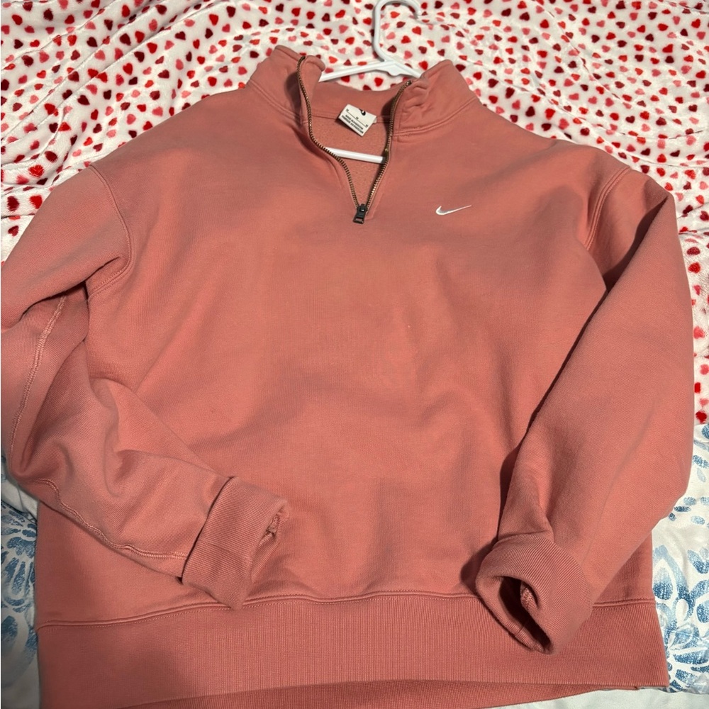 Nike Women's Pink Zip-Up Sweater